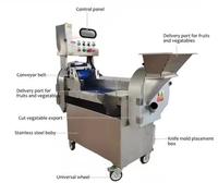 Automatische groentesnijmachine met dubbele kop, multifunctionele voedselhakker, fruit snijmachine, verwerkingsapparatuur