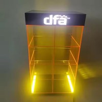Support de présentation pour accessoires de téléphone portable en acrylique PMMA LED, moderne, luxueux, écologique, personnalisable, résistant à l'eau, support de chargeur mobile