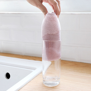 ผ้าเช็ดจานไมโครไฟเบอร์แบบหนา สามแพ็ค ผ้าเช็ดครัวสีทึบดูดซับน้ำได้ดี - Product Image 3