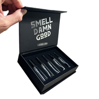 Boîte cadeau magnétique à six flacons avec impression personnalisée pour flacon roll-on d'huile essentielle et coffret d'échantillons de parfum – Vente en gros, directement de l'usine