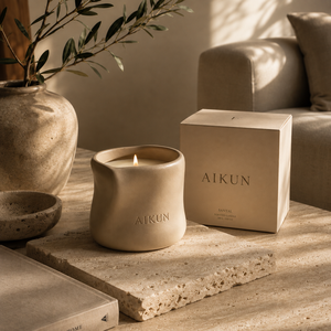 AIKUN Wholesale New Fashionable Natural Soy <b>Wax</b> Aromatherapy Candle Handmade Ceramic Home Decoration Scented Candle Jar - Product Image 2
