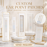 Autocollants auriculaires en strass scintillants, patchs d'acupression en cristal pour l'oreille, autocollants décoratifs pour graines auriculaires en gros