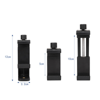 Support de téléphone vertical et horizontal, adaptateur de montage sur trépied, clip rotatif réglable pour iPhone, Android, perche à selfie, support de caméra