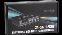 Carte son d'enregistrement 24 bits 192 kHz 2 canaux, interface audio USB, console de mixage studio pour la musique sur PC ou téléphone mobile