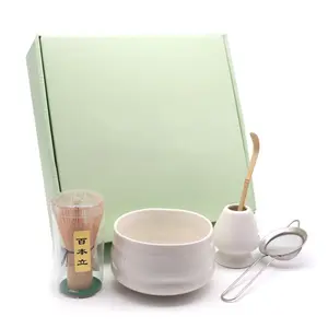 Estick Matcha Set- Matcha Whisk And Bowl-Matcha Tea Set-Mat Natural Handmade Bamboo Tea Whisk Set Chase