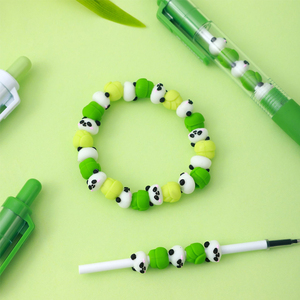 Venta al por mayor 0,5mm nuevo creativo <span class=keywords><strong>Kawaii</strong></span> lindo dibujos animados flor oso Panda DIY Beadable Gel bolígrafos para la escuela estudiante niños escritura - Product Image 4