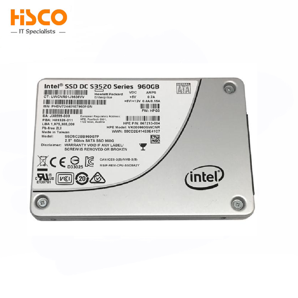 SSDSC2BB960G7 SSDSC2BB960G701 for Intel S3520 Series 960GB SATA