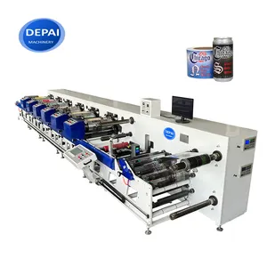 Máquina de impressão flexográfica tipo pétala unidade de papel de controle PLC de papel de 6 cores