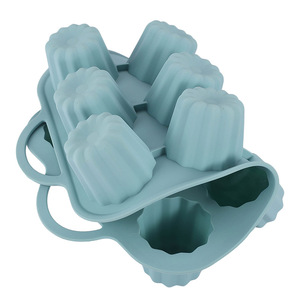 Moule à <span class=keywords><strong>cannelés</strong></span> 12 cavités - Plaque de cuisson cylindrique cannelée pour desserts français, puddings, gelées et gâteaux à la mousse, outil pour usage domestique - Product Image 4
