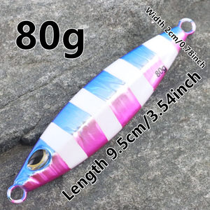 Weihai 80g 100g señuelo de Jigging de paso lento para besugo carpa cruciana doble anzuelo Jig cabeza de plomo para Río lago corriente pesca hundimiento - Product Image 5