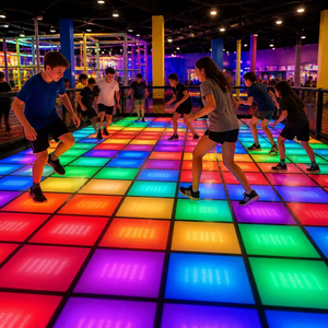 Dalles de sol LED interactives programmables pour salle de jeu d'évasion intérieure/extérieure, étanches et activables pour jeux interactifs - Product Image 1
