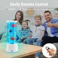 Produits Nouveaux Lampe Poisson à Bulles Lumière Nocturne LED Changeante de Couleur Poisson Artificiel Aquarium Lumière Sensorielle Lampe de Table Moderne