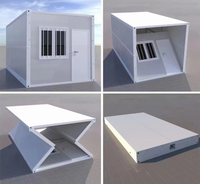Maison préfabriquée pliable de 20 pieds, installation facile, matériau EPS, bâtiment modulaire pour bureau, salle d'étude