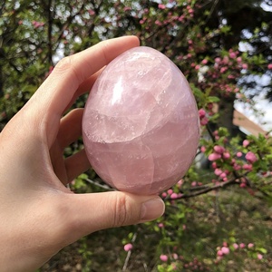 Natural Rose Quartz Powder Crystal Soap <b>Hand</b> Handle Jewelry Box Set <b>Massage</b> Stone Eco-friendly Oval Shape Carved - Product Image 1