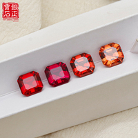 蓝宝石 多色实验室合成蓝宝石 菱形切割 4*4mm-10*10mm 散装宝石 带 AGL 证书，用于珠宝制作