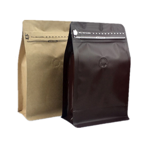 Sac d'emballage pour grains de café 100 % écologique, recyclable, avec valve de purge unidirectionnelle, 2 lb, pack promotionnel - Product Image 1
