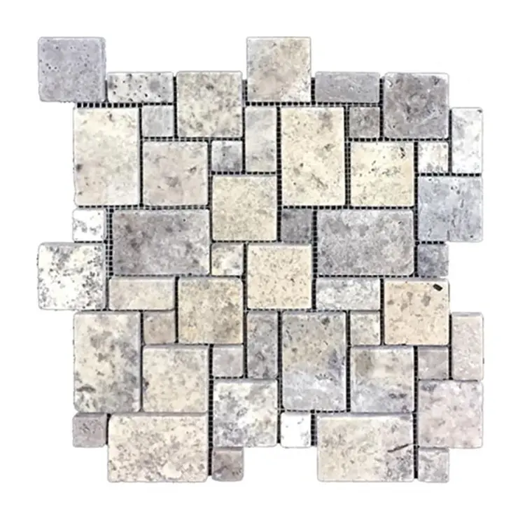 Travertine mô hình pháp đá cẩm thạch Gạch Mosaic đá đối phó gạch cho nội thất và tường ngoài trời thiết kế