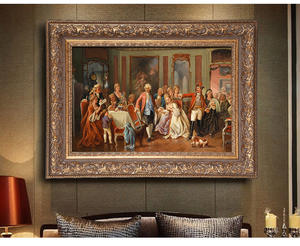 Cadre <span class=keywords><strong>PS</strong></span> double face écologique élégant vert forêt foncé Décoration murale classique d'art de portrait pour le salon et l'entrée - Product Image 3