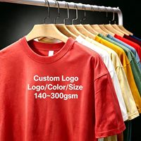 T-shirt personnalisé en coton 100% de qualité supérieure 300 g/m², coupe ample unisexe, vente en gros, uni