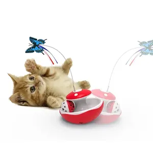 3 in 1 otomatik engel kaçınma tüy elektrikli akıllı kedi interaktif oyuncak tüy kelebek Teases oyuncaklar