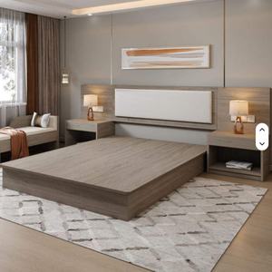 Juegos de Muebles de Dormitorio Modernos de 5 Estrellas, Individuales y King-Size, con Estructura de Cama de Madera y Panel de Cabecera para Apartamentos y Habitaciones de Hotel - Product Image 4