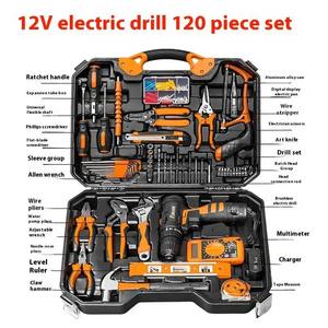 Ensemble d'outils de quincaillerie, boîte à outils multifonctionnelle portable pour la maison, réparation automobile, réparation électrique, perceuse électrique, outils électriques - Product Image 6