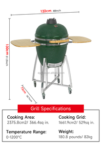 Barbecue Kamado en céramique SEB <span class=keywords><strong>de</strong></span> 21 pouces, fumoir au charbon <span class=keywords><strong>de</strong></span> bois, forme d'œuf, pour extérieur, vente en gros, fabricant - Product Image 2