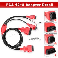 Cable de Programación OBD2 12+8 Actualizado, Nuevo Conector Chrysler, Cables de 12V, Equipo Eléctrico, Cable de Extensión OBD, Cobre PVC