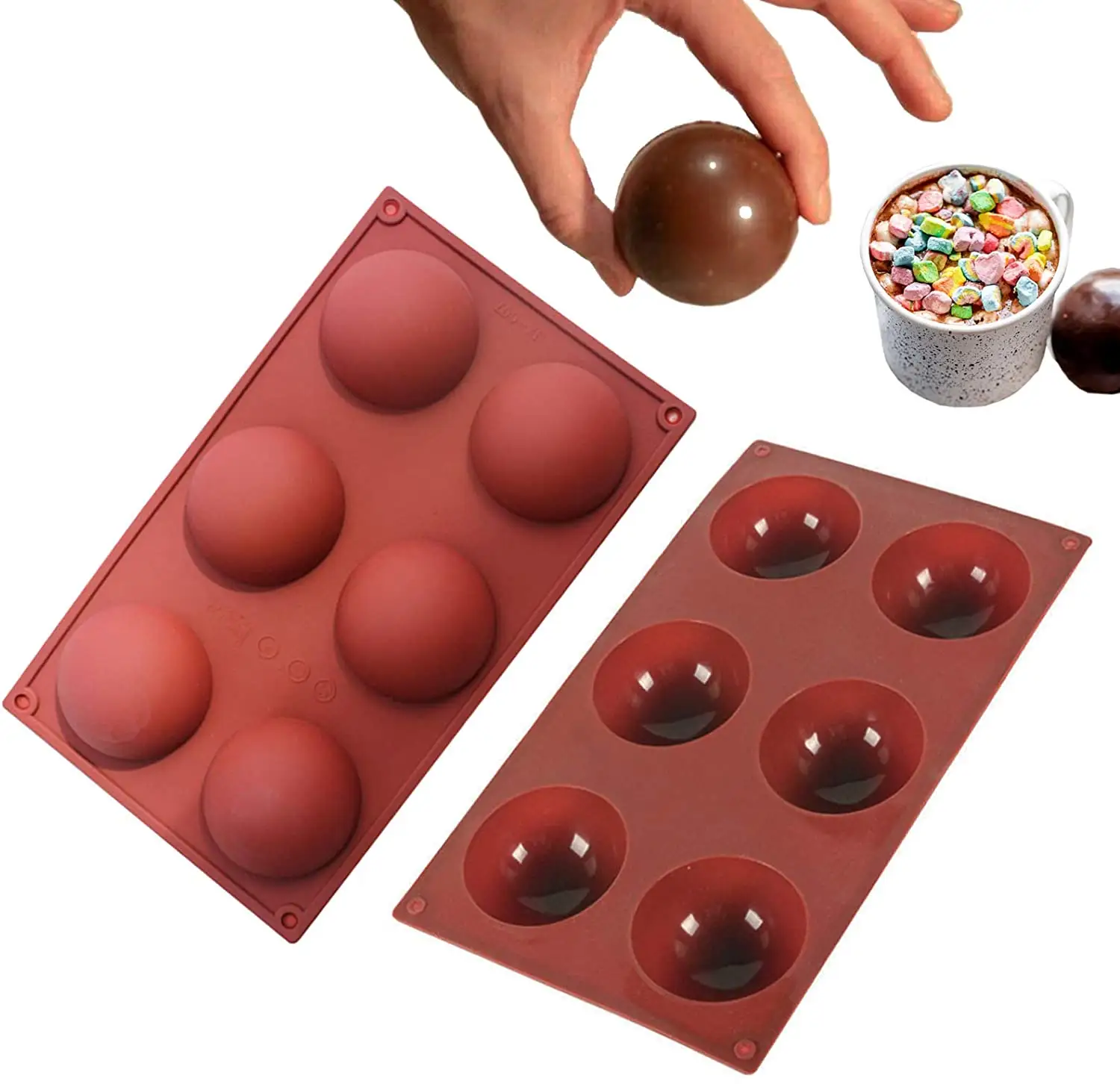 Hete Verkoop China Ronde Professionele Siliconen Mal Chocoladevormen Molde De Silicona Para Chocolade