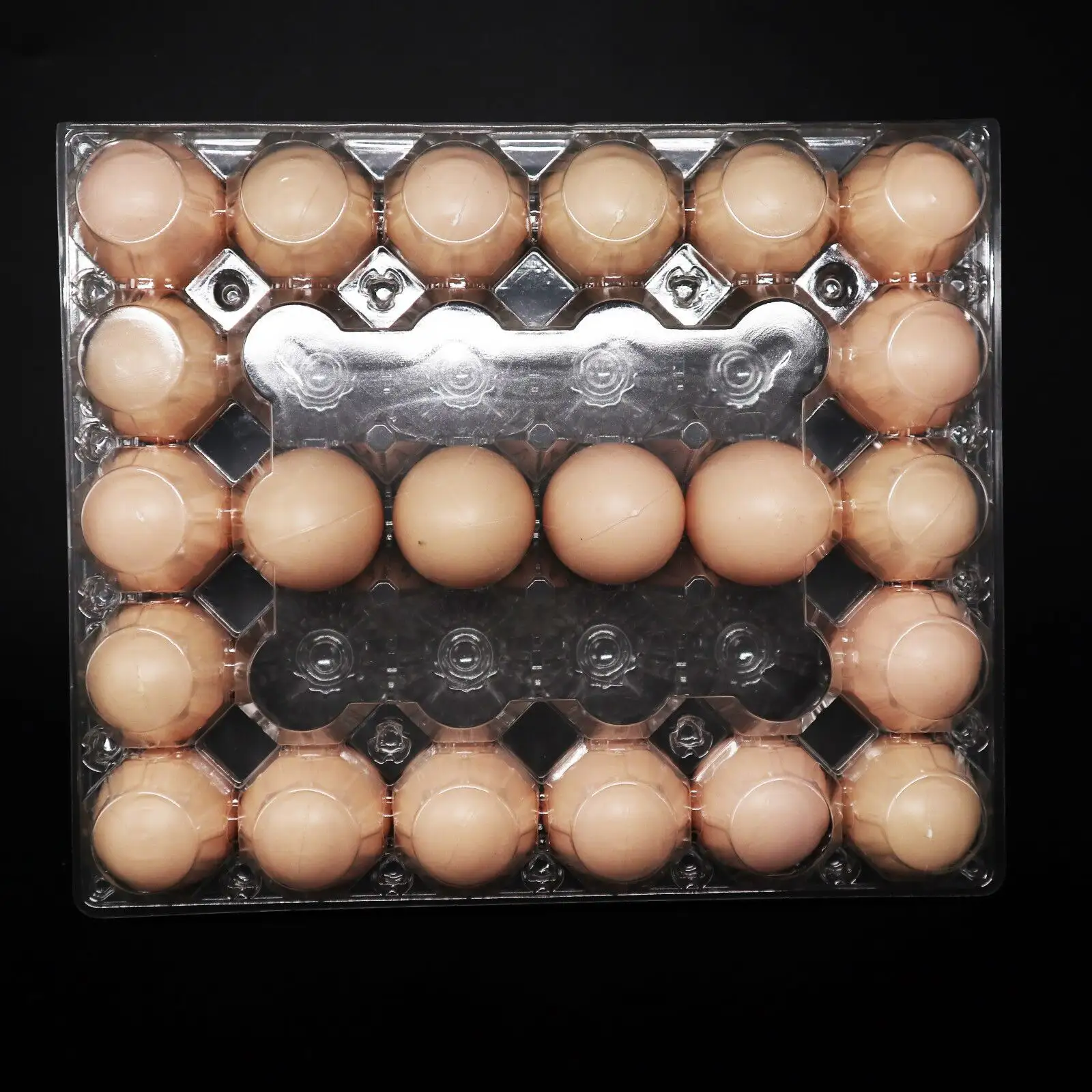 Fabrik direkter Preis 30 Löcher Lagerung PVC Haustier transparent rechteckige wieder verwendbare Kunststoff Blister Box Eier ablage Form