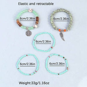 Wholesale Cross Border Wish Bohemian Ethnic Style Unisex Elastic Rice <strong>Bead</strong> Multi Layer <strong>Bracelet</strong> Jewelry - Product Image 4