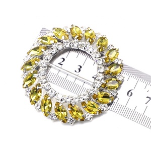 S373 Venta caliente al por mayor mujeres Rhinestone cinturón hebilla redonda Rhinestone zapato hebillas Decoración - Product Image 4