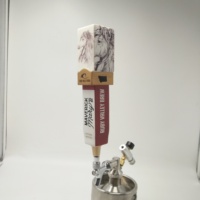 Poignées de robinet à bière en résine écologique avec logo de marque personnalisé pour accessoires de bar et machines à bière pression