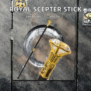Le sceptre de diamant du roi noble et la canne de marche luxueuse sont inspirés des pharaons égyptiens et des bâtons de marche utilisés pour la randonnée - Product Image 2