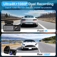 Caméra embarquée 4K avant et arrière avec WiFi, écran IPS 3,2 pouces, vision nocturne, moniteur de stationnement, capteur G - OEM/ODM MOQ1