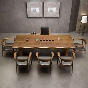 Tavolo da Pranzo in <span class=keywords><strong>Legno</strong></span> di Quercia Massiccio con Bordo Naturale, 6 Posti, Personalizzabile, Arredamento Moderno per Casa e Cucina, Direttamente dalla Fabbrica - Product Image 3