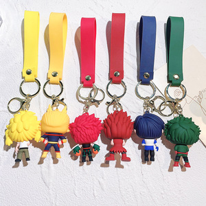 <span class=keywords><strong>6</strong></span> diseño 3D suave PVC figura pedante llavero con banda para los fans de Anime <span class=keywords><strong>My</strong></span> Hero Academia como regalos - Product Image 2