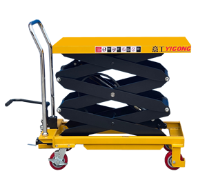 Yigong ידני הידראולי מספריים להרים פלטפורמה עגלת קניות פשוטה לדחוף קטן לדחוף נייד שטוח - Product Image 1
