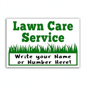 Wholesale Custom Lawn Care Service Advertising <b>Plastic</b> Yard Signs 4mm 18x24 Corrugated PP <b>Sheet</b> H-Stakes IP65 Weather Resistant - Product Image 1