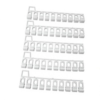 Glissières pour rail de rideau KS, 10 pièces par rangée
