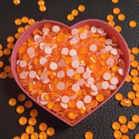 Yantuo 10ss Orange NEON Strass à dos plat en vrac non thermocollants pour décorations d'ongles