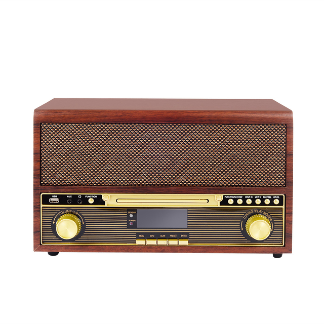 Volume Control CD Player USB Player Record Player AM FM Radio with Built-in Speaker