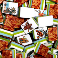 Jeu de Mahjong américain, 160 tuiles en acrylique, quatre couches, thème océan bleu, tuiles de Mahjong de luxe avec étui pour 4 joueurs, jeu à domicile