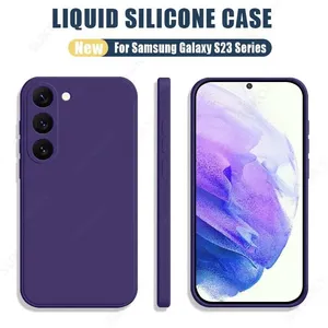 Per Samsung Galaxy S23 S22 S21 Ultra S20 FE A53 A52 A54 5G custodia morbida in Silicone liquido per Samsung S22 Plus S21 S23 FE Cover del telefono - Product Image 6