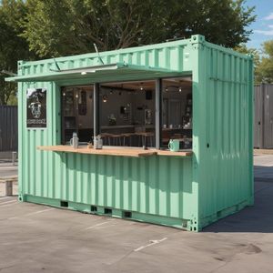ร้านอาหารคอนเทนเนอร์สำเร็จรูปสมัยใหม่ขนาด 20 ฟุต แบบโมดูลาร์เคลื่อนย้ายได้สำหรับใช้งานกลางแจ้ง สีสันสดใส ร้านค้าคอนเทนเนอร์แบบป๊อปอัพ - Product Image 2