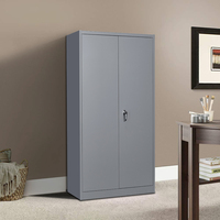 Armoire de Rangement Métallique Moderne à 2 Portes Réglables, 4 Étagères, pour Bureau, École, Maison, Hôtel, Atelier – Acier Durable, Système 3 Points – Offre Spéciale