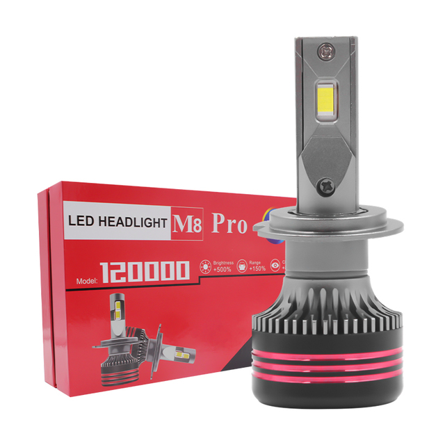 Canbus 130W 12000LM M8Pro Auto Led Headlight H7 Led Car Light H7 Led Headlight Bulb 9005 9006 H11 H8 H4 Led Headlight for Vios