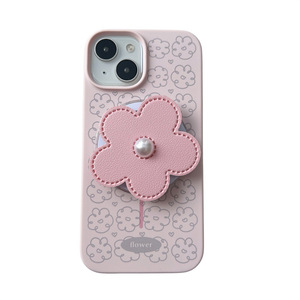 เคสโทรศัพท์ซิลิโคนเหลวแบบแม่เหล็ก ลายดอกไม้สีชมพูอ่อน สำหรับ iPhone 17 ProMax 16 15 14 ป้องกันการกระแทก - Product Image 5