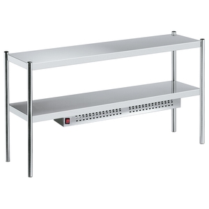 EURAST 1501030P 1700X350x700mm Étagère supérieure de table avec 2 étagères à lumière chaude 1200W 230/1V pour meubles de cuisine - Product Image 1