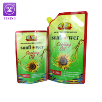 Sacs d'emballage pour huile de cuisson (olive, tournesol) en PET, PE, nylon, de qualité alimentaire, imprimés sur mesure, résistants à l'huile, 500 ml, 1 L, avec bec verseur Doypack